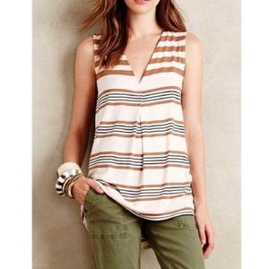 Anthropologie Deletta Striped Beach Crescent tank